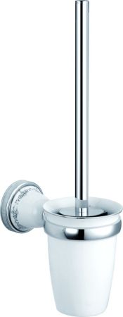 Sanibano Kleo, настенный керамический ёрш, цвет золото - белая керамика, артикул H9750/10GOLD