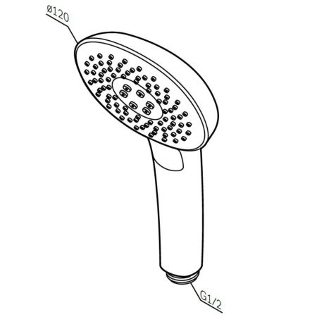 F0270A000 Spirit V2.0, ручн.душ, 120 мм, 3 ф-ции,  хром, шт, артикул F0270A000