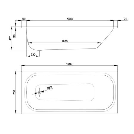 Опора для ванны, Bette, универсальная, комплект-2 штуки, артикул B23-1500