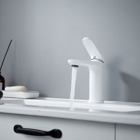 Смеситель для раковины Shevanik S4301C, белый, артикул S4301C