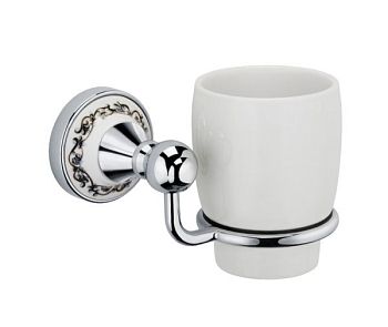 Стакан для зубных щеток Fixsen Bogema FX-78506 Хром Белый