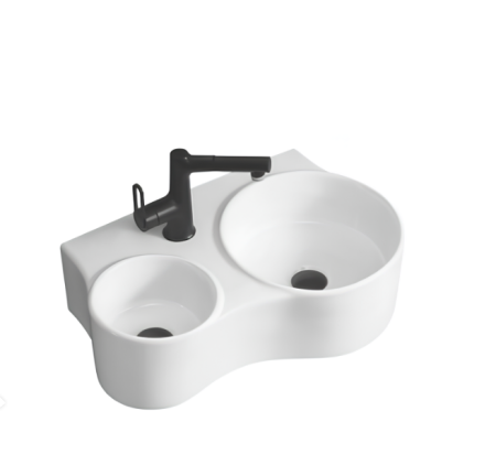 Раковина Double NAPOLI (610х385х180) двойная накладная Cerutti SPA