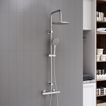 D0710500 Futura душевая система с ванно душевым ТМС смесителем, хром, артикул D0710500