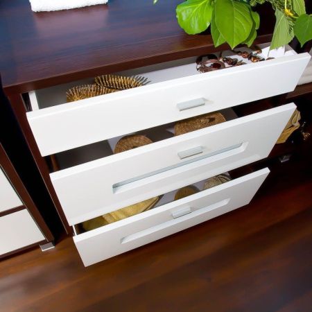 Комод для ванной Бриклаер БАЛИ 71 см, венге/белый