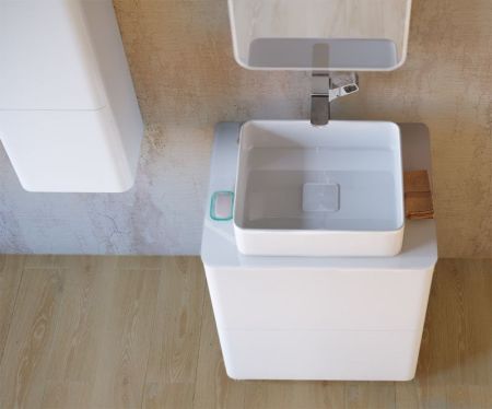 Тумба под раковину Raval Pure 65 Белая, артикул Pur.01.65/N/W