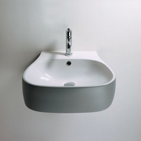 Agape Pear Раковина подвесная 55x49x18 см, 1 отв., цвет: белый