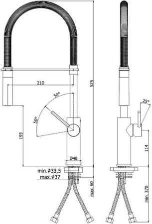 Смеситель для кухни Paffoni Light LIG179CRNO, артикул LIG179CRNO