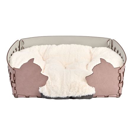 ADJ Лежанка Dog, 45х30хН15 см., цвет: пепельная роза/устричный, артикул 1555D.07/02