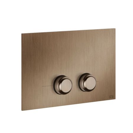 GESSI VENTI20 Клавиша смыва для унитаза двойная, для инсталляций Geberit Sigma8 и Sigma12, цвет Copper Brushed PVD