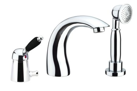 Смеситель на борт ванны Fiore IMPERIAL BLACK 89CR5105, хром, артикул 89CR5105