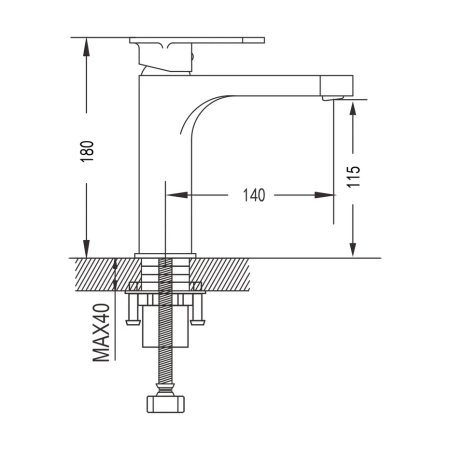 Смеситель для раковины Shevanik S8701H, черный, артикул S8701H