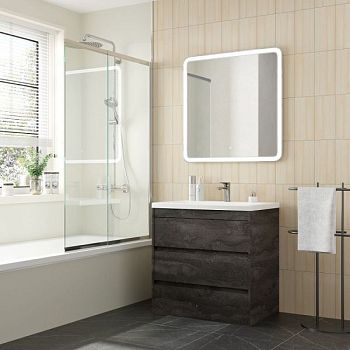 FAMILY-M База под раковину напольная с тремя выкатными ящиками, Iron Stone, 750x470x845, FAMILY-M-750-3C-PIA-IS