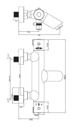 Смеситель-термостат для ванны Mikros, артикул:T3054, ESKO, артикул T3054