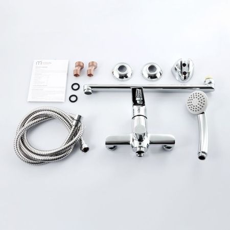 Смеситель для ванны Milardo Nelson NELSBLCM10 универсальный хром, артикул NELSBLCM10