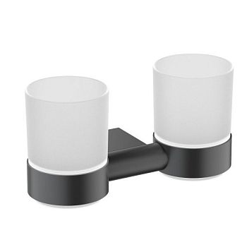 Стакан для зубных щеток двойной Timo Luiro черный (18534/03)