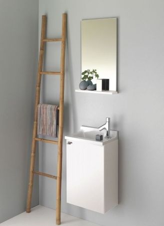 Тумба под раковину Jacob Delafon Pop Laminar 40 R EB286-G1C подвесная Белая глянцевая, артикул EB286-G1C