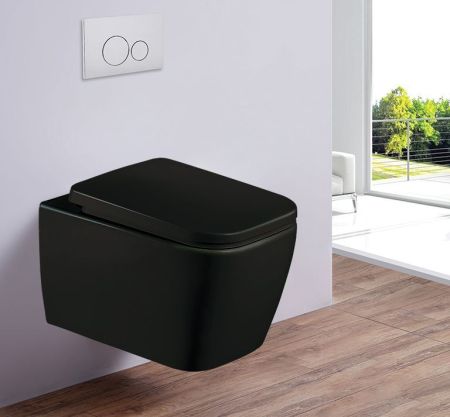 Унитаз-подвесной ESBANO TIRON-C черный матовый, артикул ESUPTIROCBM