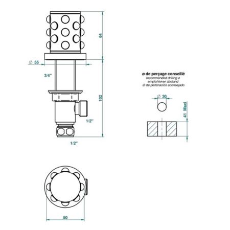 THG MOSSI CRISTAL CLAIR Вентиль смесителя для раковины, цвет хром, артикул A2N-A02-35