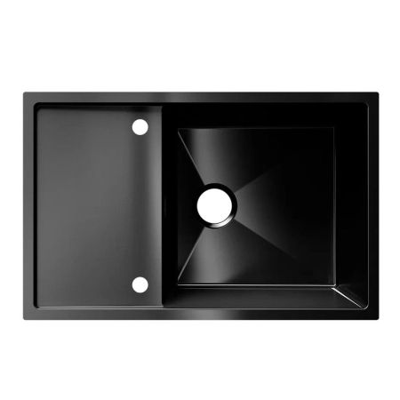 Кухонная мойка Ulgran Steel 780x500, вороненая сталь, артикул US 780-003