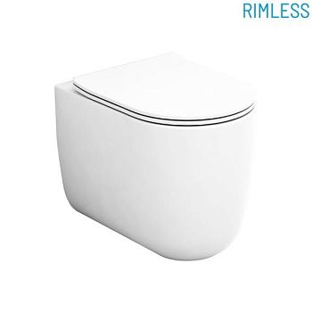 Olympia Milady, напольный безободковый унитаз 52x37xh42 см, цвет черный матовый