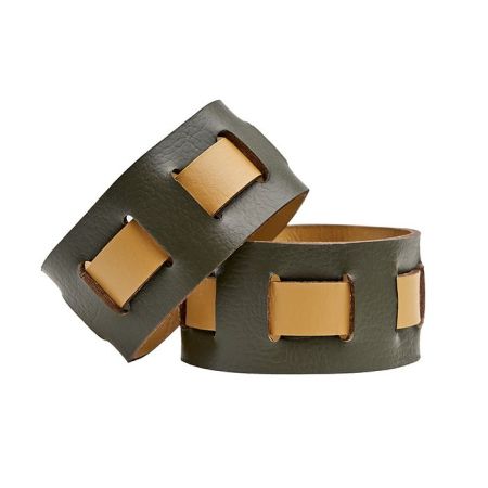 ADJ Кольцо для салфеток Bottega, D5 см., цвет: оливковый/горчичный, артикул 010.B.55/40