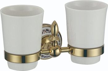 Стакан для ванной комнаты двойной Savol S-06868B, золото