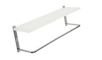 Stil Haus Mizar, полка из оргстекла с полотенцедержателем, длина 40 см, цвет хром