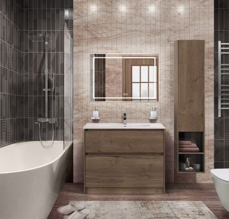 Мебель для ванной комнаты напольная BELBAGNO KRAFT-600, 800, 1000, артикул BB1923-600