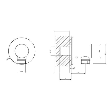 GESSI 316 Вывод воды на 1/2", цвет: Black XL, артикул 54269#299