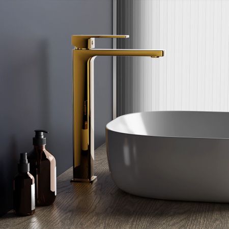 530250600 Gala, смеситель для раковины высокий, золото