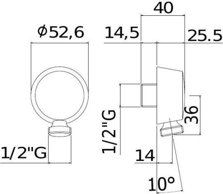 Шланговое подключение для душа Paffoni Lusso ZACC130HGSP золото медовое брашированное, артикул ZACC130HGSP