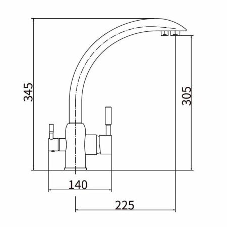 Смеситель для кухни FASHUN A54309-8A, песочный