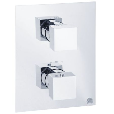 KVANT См-ль скрытого монтажа моноком., 3-х позиционный термостат. с девиатором, хром