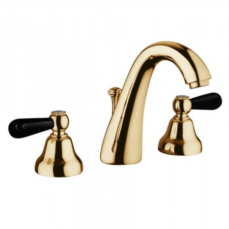 Bongio Mille Nuits Смеситель для раковины, цвет золото/черный фарфор, артикул 22501OR00