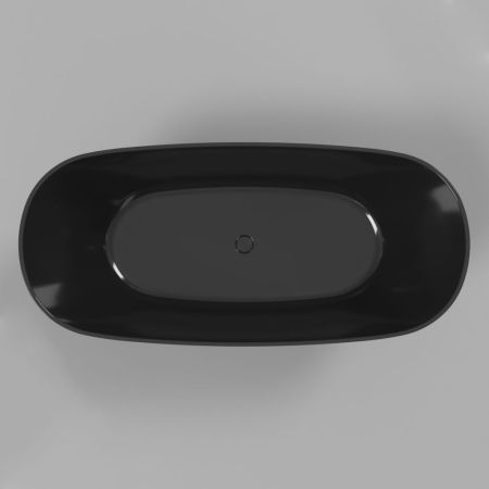 Ванна WHITECROSS Onyx C 160x75 (черный глянец) иск. камень, артикул 0206.160075.101