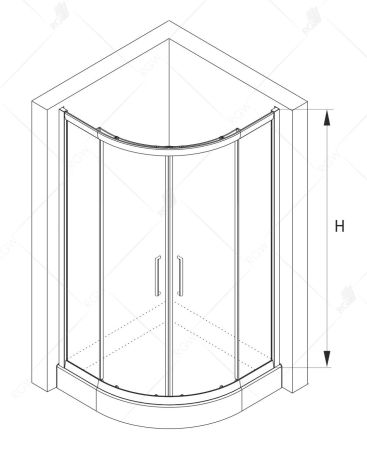 Душевой уголок RGW CL-54B (1000x1000, Прозрачное), артикул 32095400-14