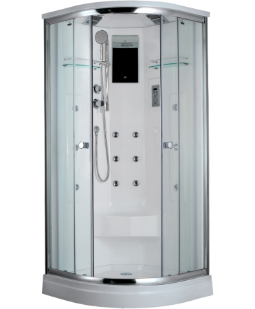 Душевая кабина Timo Lux T-7709 90x90 профиль Хром стекло прозрачное, артикул T-7709