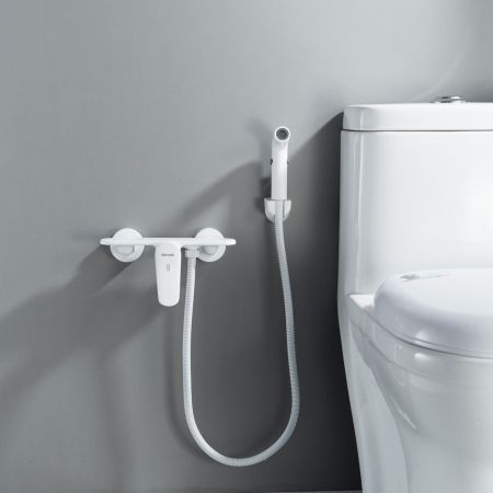 Гигиенический душ со смесителем Shevanik S4705C-1, белый