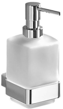 Gedy Lounge, настенный стеклянный дозатор с металлической помпой, цвет хром, артикул 5481(13)