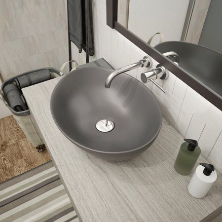 Раковина чаша Maretti EN13NS87-985, серая, артикул EN13NS87-985