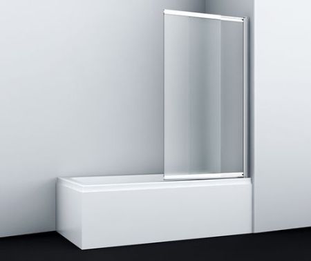 Main 41S02-100 RM Стеклянная шторка на ванну, раздвижная/распашная, двухстворчатая с матовым стеклом, правая