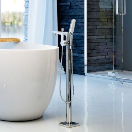 Смеситель для ванны отдельностоящий EXCELLENT Oxalia AREX.9055CR (хром), артикул AREX.9055CR