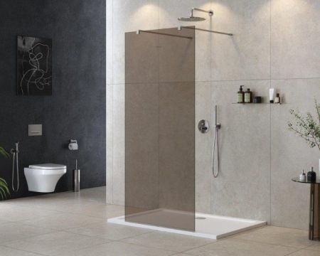 Душевая перегородка CEZARES LIBERTA-L-2 Кронштейн 120 см, артикул LIBERTA-L-2-120-120-BR-NERO