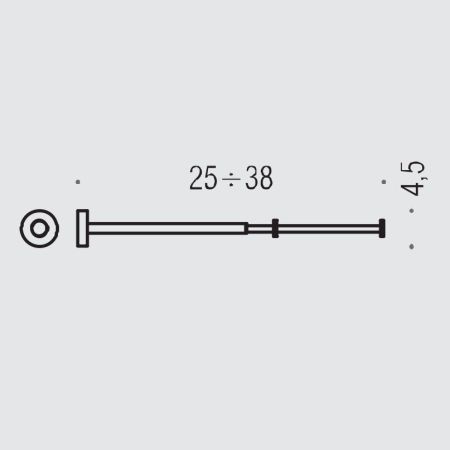 Colombo Plus Полотенцедержатель двойной с регулируемой длиной 25-38 см, цвет: хром, артикул W4915.CR