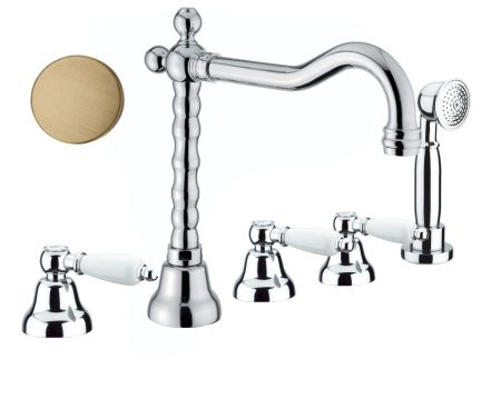 Смеситель на борт ванны Fiore COLONIALE 02ZZ0607, бронза, артикул 02ZZ0607