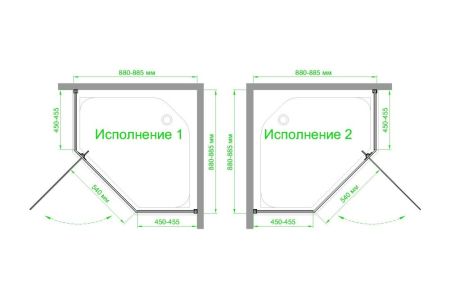 Душевое уголок FATO RB 90TR-T-BL 90х90х200 (прозрачное), артикул RB90TR-T-BL FATO