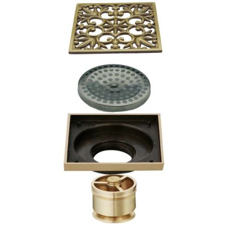 Трап для душа Veragio Canyon VR.CAN-2047.BR с решеткой Бронза