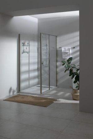 Душевая дверь Allen Brau Priority 140 3.31011.BA серебро браш, артикул 3.31011.BA