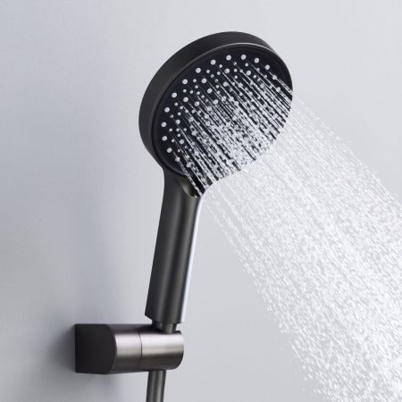 Душевая система встраиваемая Shevanik S4335T, оружейная сталь