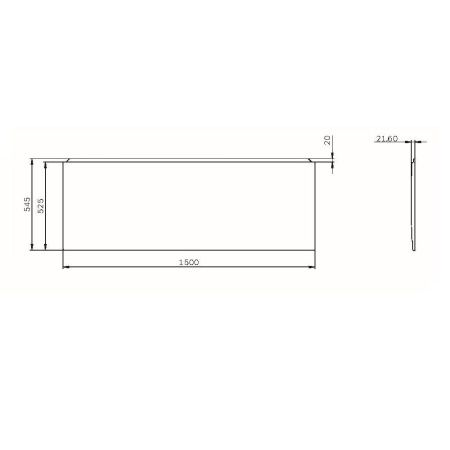 W94A-150-070W-P X-Joy панель фронтальная для ванны 150х70 W94A-150-070W-P X-Joy панель фронтальная для ванны 150х70
